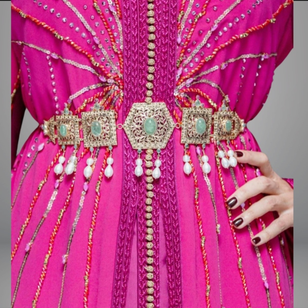 Pink Classy Handmade Moroccan Dress - Image 2