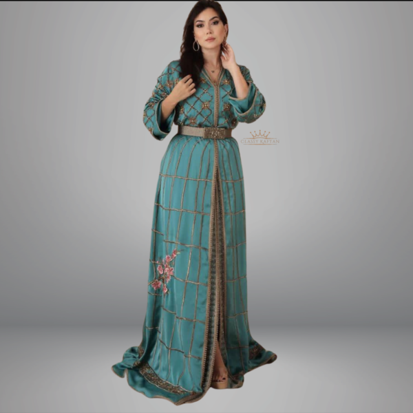 Embroidered Caftan Dress